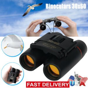 Binoculars 30×60 Zoom Travel Compact Folding Telescope Hunting Day Night Outdoor Small Pocket Binoculars Compact Adults, Mini Kids Binoculars Boys For Bird Watching, Concert Theater Opera