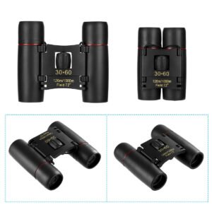 Binoculars 30×60 Zoom Travel Compact Folding Telescope Hunting Day Night Outdoor Small Pocket Binoculars Compact Adults, Mini Kids Binoculars Boys For Bird Watching, Concert Theater Opera