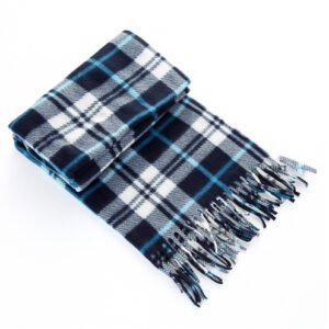 Autumn And Winter Black And White Plaid Plus-sized Thickening Thermal Men’s And Women’s Scarf