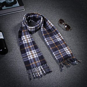 Autumn And Winter Black And White Plaid Plus-sized Thickening Thermal Men’s And Women’s Scarf