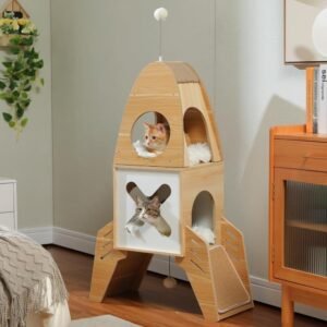 Wooden Cat Tower For Indoor Cats