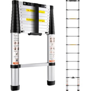 VEVOR Telescoping Ladder Aluminum Extension Step 10.5 Ft Multi-purpose Portable